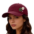 thumbnail image 3 of CFMIURAN Adjustable Dad Hat, Hand Embroidered Flower Design Baseball Cap, 3 of 4