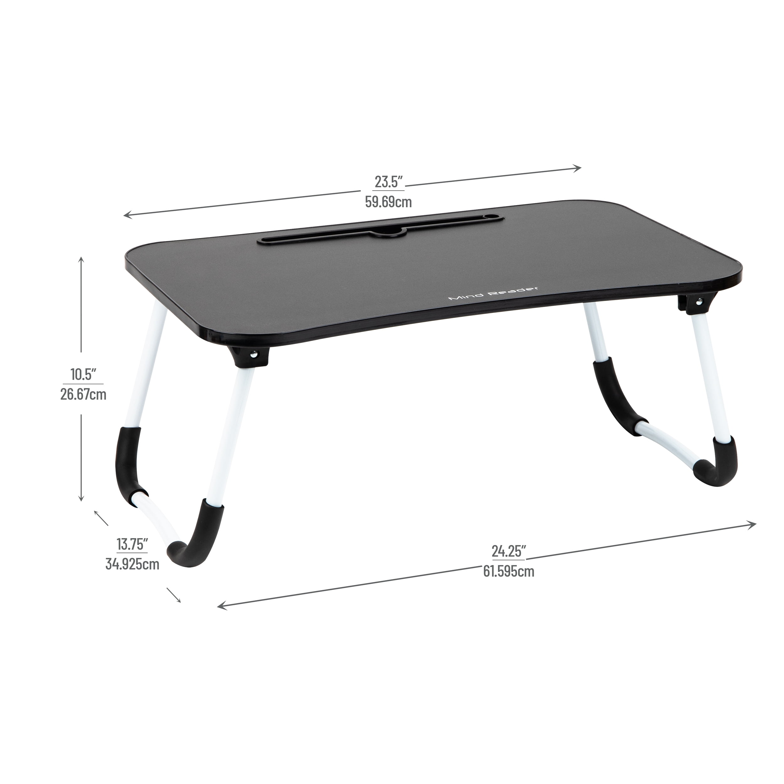 Mind Reader Foldable Bed Tray Lap Desk with Fold Up Legs