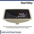 thumbnail image 6 of DV-1U0086 DeerValley Ally 21" x 15'' Undermount Bathroom Sink, Rectangular Bathroom Sink with Overflow, 6 of 12