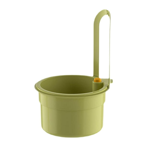 Colador de esquina para fregadero, cesta multifunción para lavar frutas y restos de cocina. verde