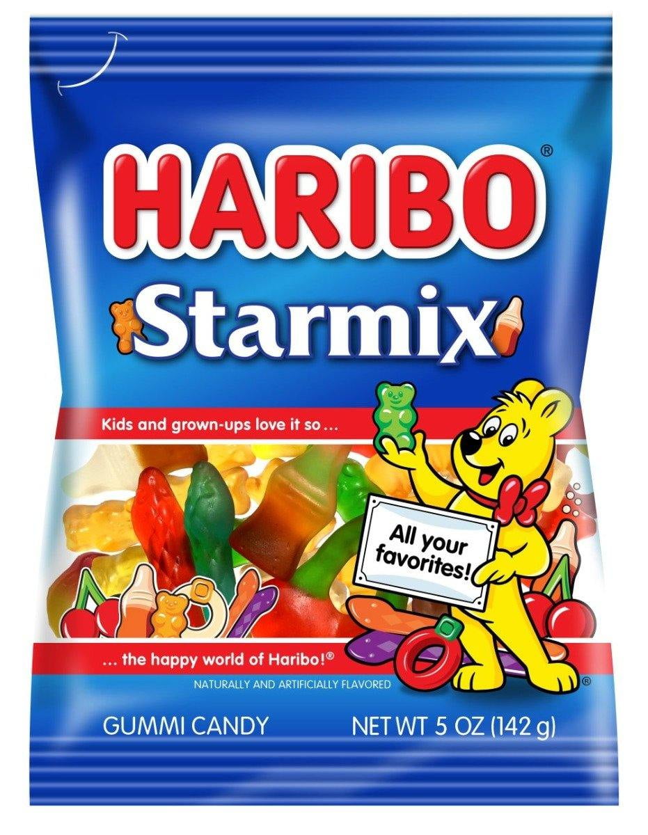 Haribo Gummi Candy, Starmix, 5oz Bags (Pack of 12) 