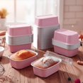 thumbnail image 6 of Pink Disposable Aluminum Foil Mini Loaf Pans With Lids, 5.7 Oz Rectangle Baking Cups for Desserts, 6 of 7