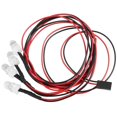 thumbnail image 5 of Luces para coches RC, juego de luces de 3-9 V, faro delantero para coches y camiones RC a escala 1/5, 1/8, 1/10, 1/12 y 1/14, LED, 2 blancas, 2 rojas, 8 mm, 5 of 5