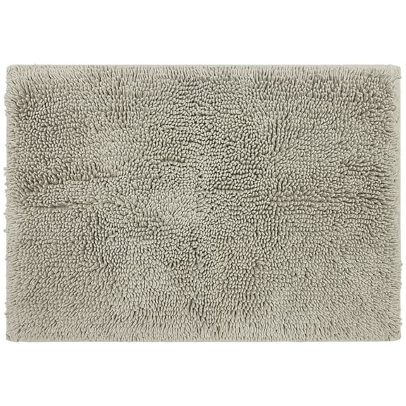 Mohawk Home Classic Cotton Plush Stain/Fade Resistant Non-Slip Washable Bath Mat, Silver, 2' 3" X 3' 9"