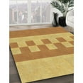thumbnail image 3 of Ahgly Company Machine Washable Indoor Round Transitional Saffron Yellow Area Rugs, 3' Round, 3 of 7