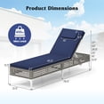 thumbnail image 3 of Gymax Chaise Longue de Patio avec Dossier Réglable à 6 Positions, Coussin Amovible, 3 of 4