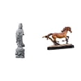thumbnail image 1 of Estatua de Guan Yin, figura de caballo, escultura en miniatura, adorno de resina, obra de arte de piedra con detalles realistas, adecuada para regalar, 1 of 8