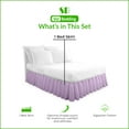 thumbnail image 3 of SGI Bedding Dorm Room Bed Skirt | Twin XL 36" Ruffled Microfiber Bed Skirt | Fade Resistant, Wrinkle Free, Anti-static, Decorative, Extra Storage Space, Clutter-Free | Lilac, 3 of 7