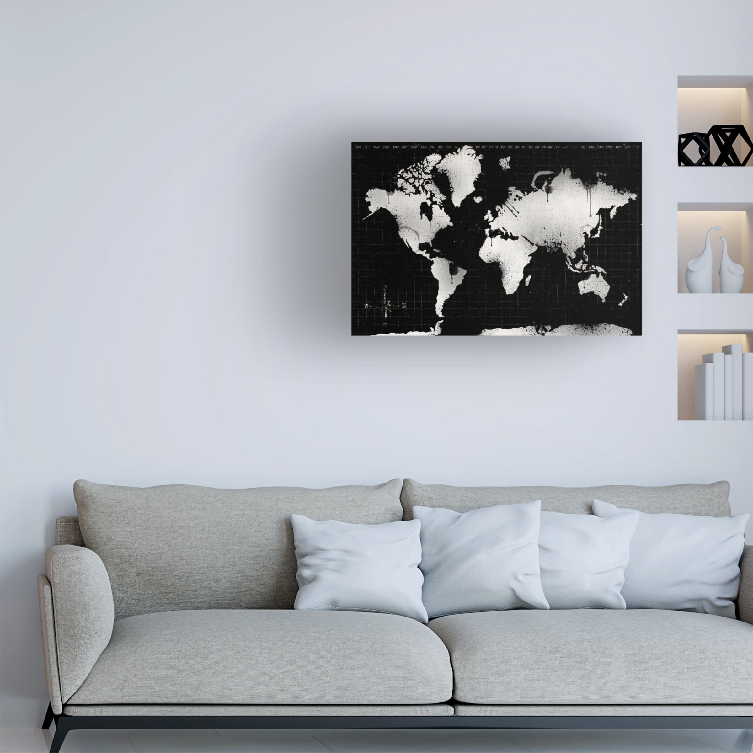 Trademark Fine Art 'World Mape 13' Canvas Art by ALI Chris
