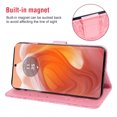 thumbnail image 4 of Compatible with Motorola Edge 50 Ultra/Moto X50 Ultra Wallet Phone Case and Tempered Glass Screen Protector Flip Credit Card Holder Stand Mandala Flower Cell Cover for 50 Ultra 2024 Women Men Pink, 4 of 8