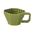 thumbnail image 1 of Taza de cerámica para café, leche, regalo de cumpleaños, taza de agua con asa, 400 ml, desayuno verde, 1 of 9
