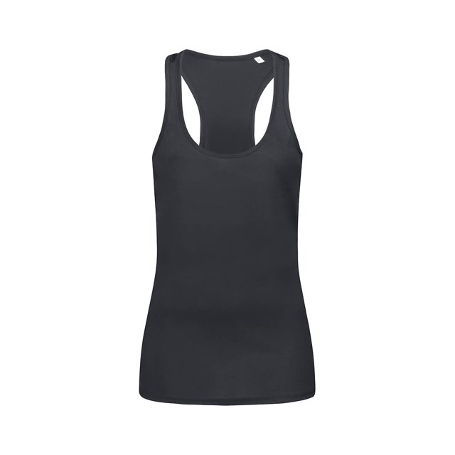 Stedman - Camiseta deportiva de tirantes modelo Active 140 para mujer (Negro ópalo)