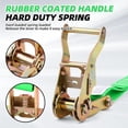 thumbnail image 2 of Heavy Duty Ratchet Strap – (4PK) Premium Tie Down Straps for Moving & Securing Cargo – Coated Deep S-Hook & Extra Safety with Lockable Release - Made in USA (Green, 6 FT), 2 of 7