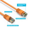 thumbnail image 2 of 0.5ft (0.2M) Cat5E UTP Ethernet Network Booted Cable 0.5 Feet (0.2 Meters) Gigabit LAN Network Cable RJ45 High Speed Patch Cable, Orange (10 Pack), 2 of 4