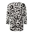 thumbnail image 5 of Hauts Décontractés pour Femmes Mode T-shirt Imprimé Manches 3/4 Blouse Col Rond Hauts Décontractés Hauts pour Femmes Tendance en Liquidation, 5 of 5