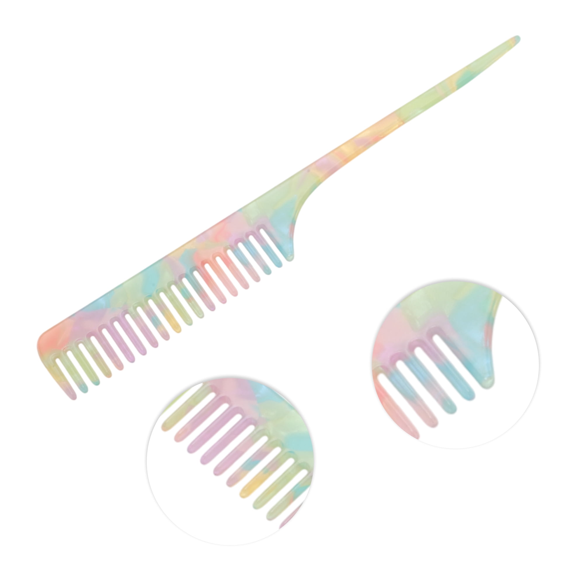 Unique Bargains 1 Pc Simple Vintage Rat Tail Comb for All Hair Types Multicolored