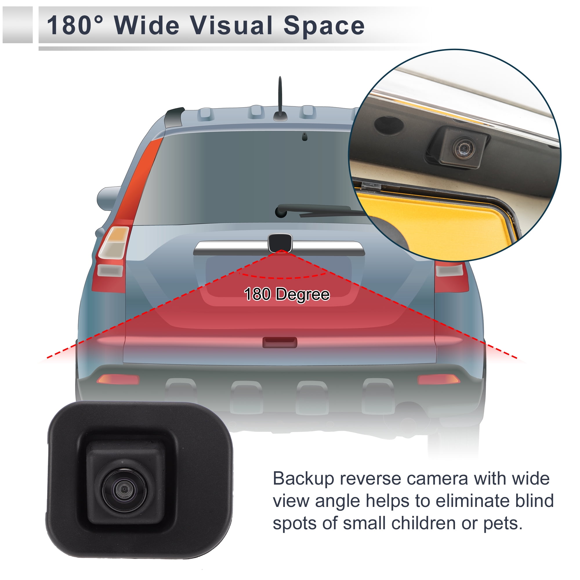 Unique Bargains License Plate Rear Camera for Nissan Sentra 2018-2019 Park Assist