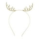 thumbnail image 2 of Diademas navideñas con diamantes de imitación, diadema navideña con astas, bonita diadema Dorado, 2 of 9