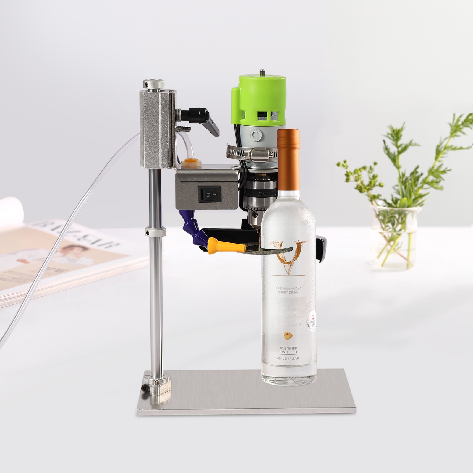 6000R/Min Glass Bottle Cutter, 150W Electric DIY Bottle Cutter Machine, Wine Bottle Cutter Tool Kit for Round/Square/Irregular Glass or Ceramic Bottles