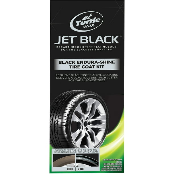 Turtle Wax Jet Black Black Endura Shine Tire Coat Kit - Walmart.com