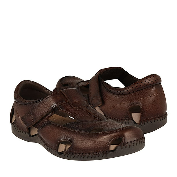 HUARACHES CABALLERO LOBO SOLO 6606 PIEL CAFÉ