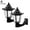 A, variant on Wall Lantern Solar Powered Set of 2 Victorian Style Wall Light Garden E8I8