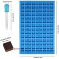 thumbnail image 3 of 2 paquetes de molde de silicona cuadrado, 126 cavidades Bandejas de cubitos de hielo flexibles y antiadherentes Moldes de gelatina de chocolate dulce de azúcar - 1 azul y 1 verde., 3 of 4