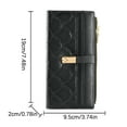 thumbnail image 3 of QTOCIO Purses for Women, 2024 New Women's Long Lingge Wallet Zipper Snap Solid Color Wallet Card Bag Hand Bag Wallet, 3 of 4