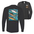 thumbnail image 1 of Classic Rainbow Brook Brown Trout Fish Trio Fishing Mens Long Sleeve Shirt, 1 of 1