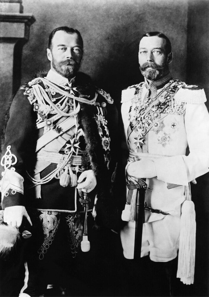 Nicholas Ii & George V. /Nczar Nicholas Ii Of Russia (Left), With King ...