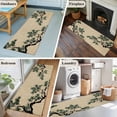 thumbnail image 5 of Teal Pine Tree 2'x6' Runner Rugs for Hallway Kitchen Bedside Non Slip Washable, Farmhouse Botanical Country Rustic Entryway Rug Runners with Rubber Backing, Long Carpet Runner for Laundry Room, 5 of 8