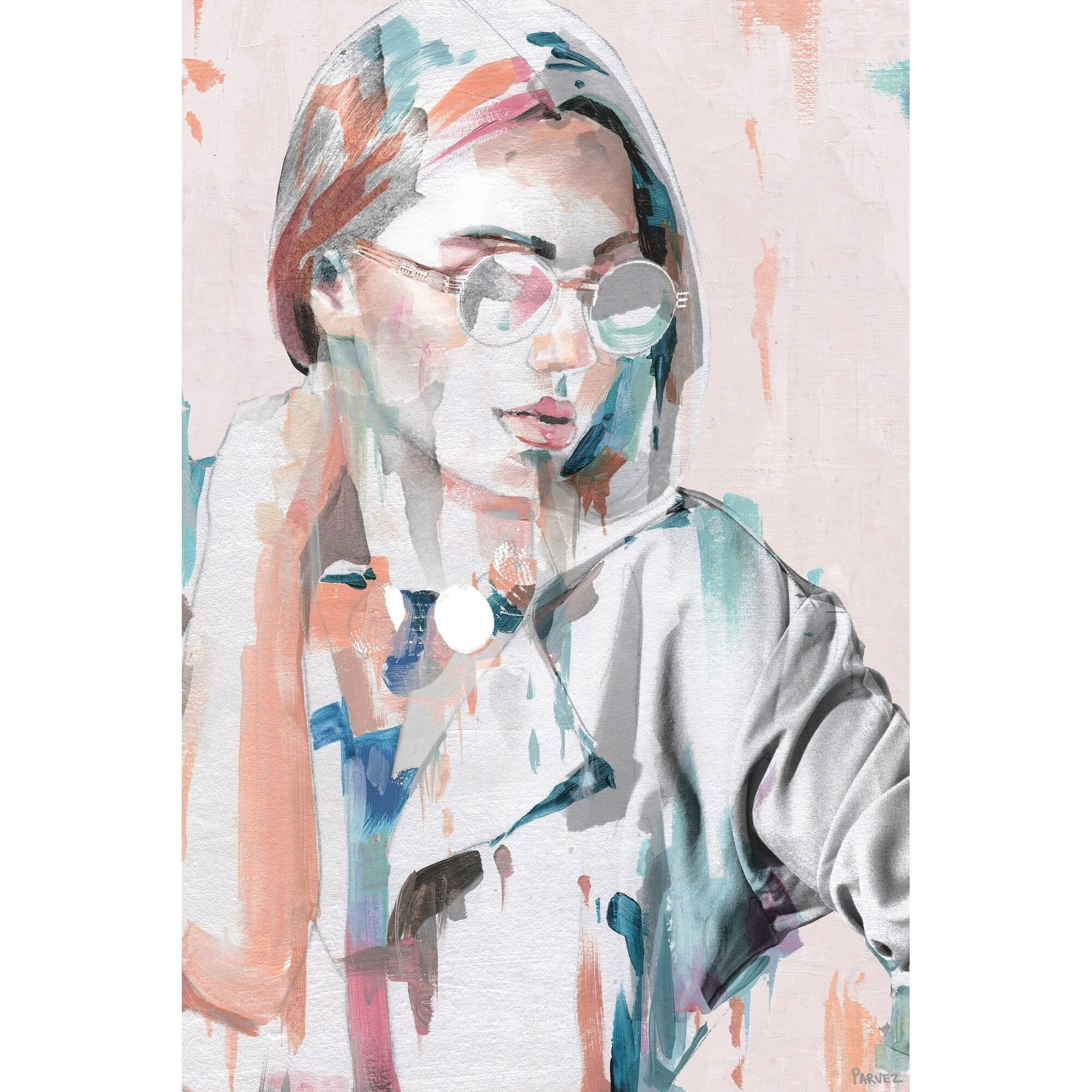 Parvez Taj Hipster Girl Canvas Wall Art