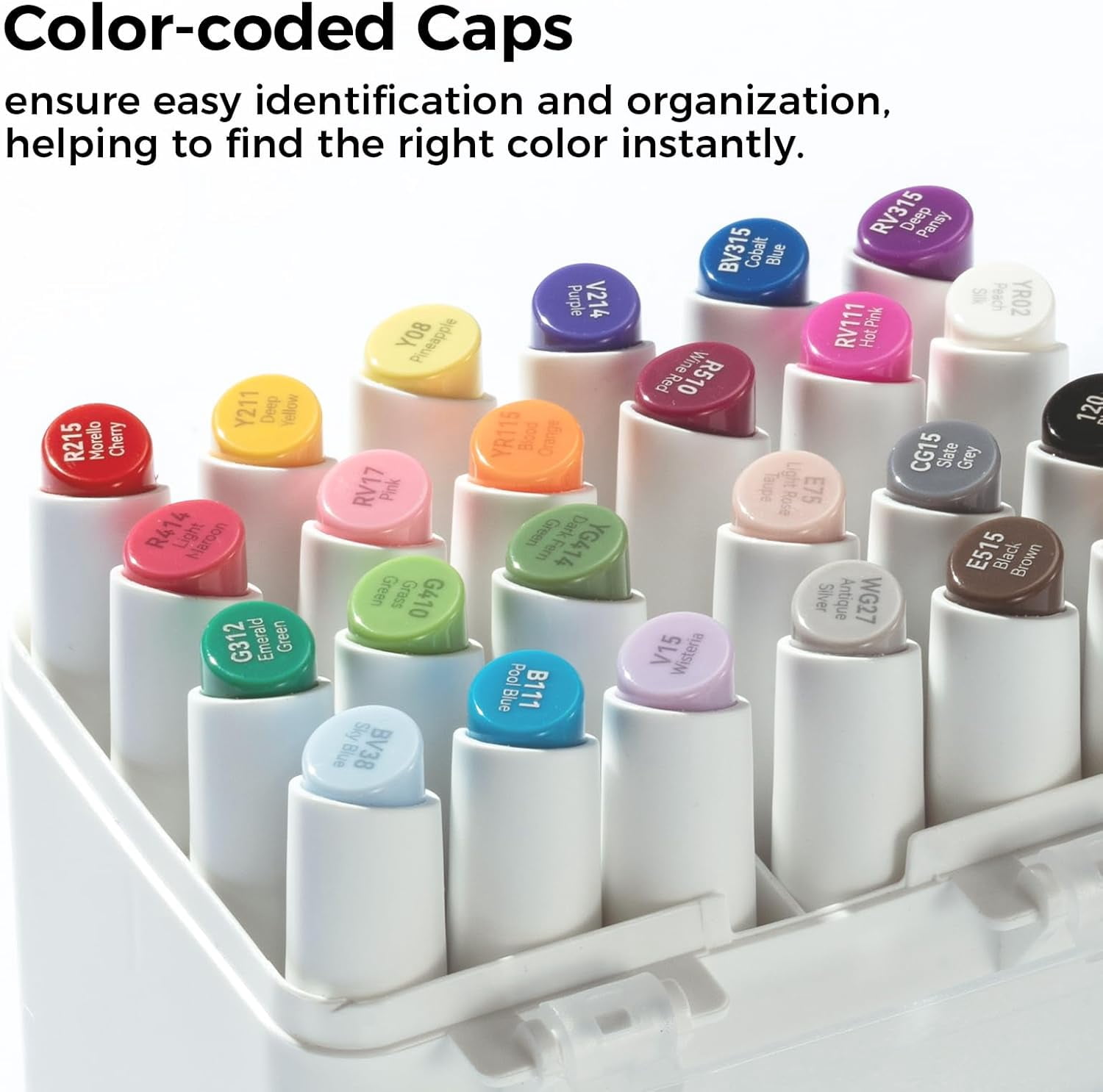 Alcohol Markers - Double Tipped Art Marker Set for Artists Adult Coloring - Alcohol-based Refillable Ink - 24 Basic Colors - Slim Broad & Fine Dual Tips - Kaala Markers Pen Gift