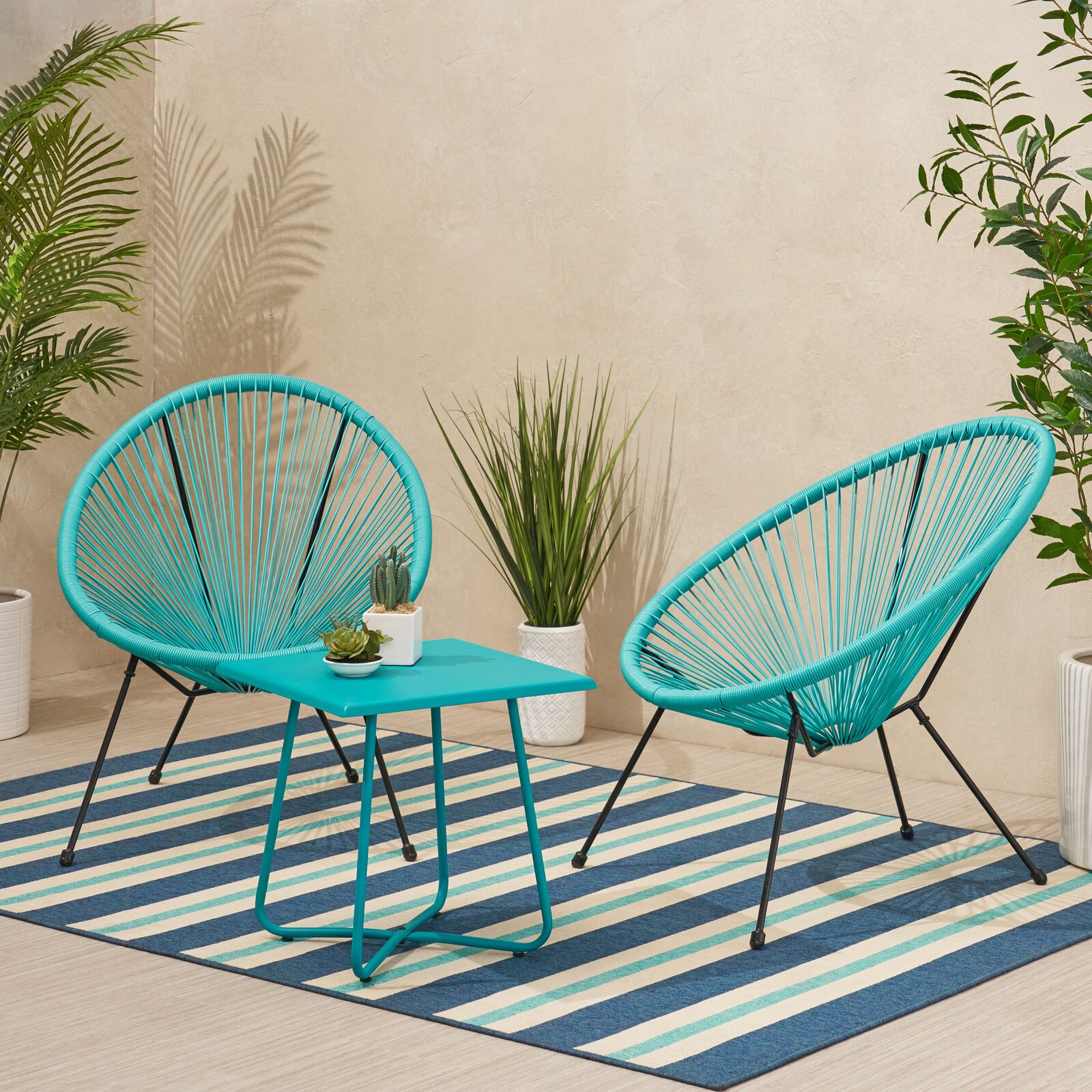 Josephson Outdoor Woven Rattan Seating Group, 2 Chair: Yes, Frame Durability: Weather Resistant - image 1 of 7