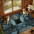 thumbnail image 6 of 3D Visual Trap Carpet Realistic Depth Effect Three Dimensional Design Strong Visual Impact Rug, 3D Visual Trap Carpet Realistic Depth Rug, C Flock, 6 of 9
