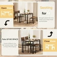 thumbnail image 6 of Shahoo Kitchen Table and 2 Chairs for 4 with Bench, 4 Piece Dining Sets for Small Space, Rustic Brown, 6 of 7