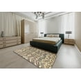 thumbnail image 4 of Ahgly Company Indoor Round Abstract Brown Abstract Area Rugs, 7' Round, 4 of 6
