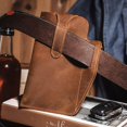 thumbnail image 2 of Bolso de cuero para teléfono móvil, bolso de cintura táctico deportivo, bolso colgante, bolso de cintura de cuero genuino retro europeo y americano para hombres, 2 of 3