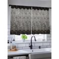 thumbnail image 5 of Sheer Curtains 45 Inch Length 2 Panels Set for Kitchen, Ombre Gray Geometric Semi Sheer Curtains for Windows, Modern Abstract Art Voile Window Treatments Rod Pocket Curtain, 5 of 7