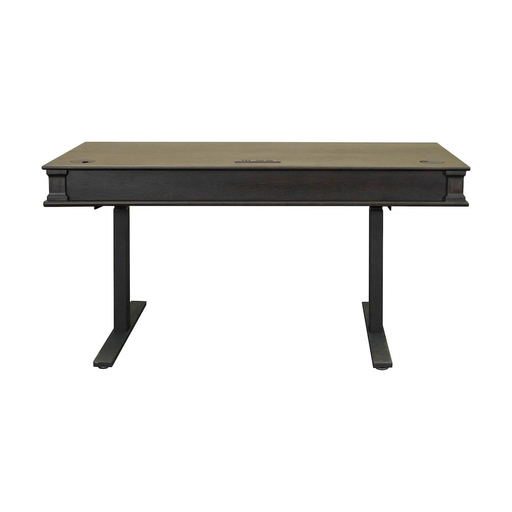 Martin Furniture 60"W Wood Electronic Sit Stand Desk Office in Dark Brown