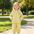 thumbnail image 6 of mgoYE Baby Clothes for Girls Clothes Solid Color Zipper Hoodie and Pants Set Infant Fall Winter Outfits, 6 of 9