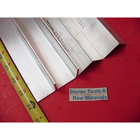 4 Pieces 1-1/2"x 1-1/2"x 1/8" Aluminum 6061 Angle BAR 24" Long T6 Mill Stock$$Building Supply