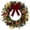 Green5, variant on Yastouay 24" Christmas Wreath with Lights Bells, Artificial Heart Shape Norfolk Pine Wreath with Red Berries for Wall Porch Home Xmas Decor