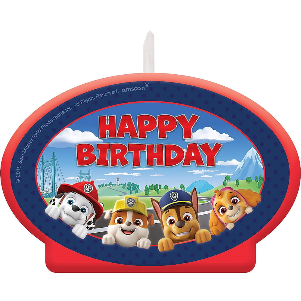 PAW PATROL Candle Birthday Party Cake Candle Topper Figure Character Boy Girl 