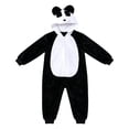 thumbnail image 4 of Ruyang Animal Hooded Jumpsuit for Toddler Boys Girls Panda Zipper Fleece Onesie Teen Kids Theme Party Drees Up Home Wear, 4 of 4