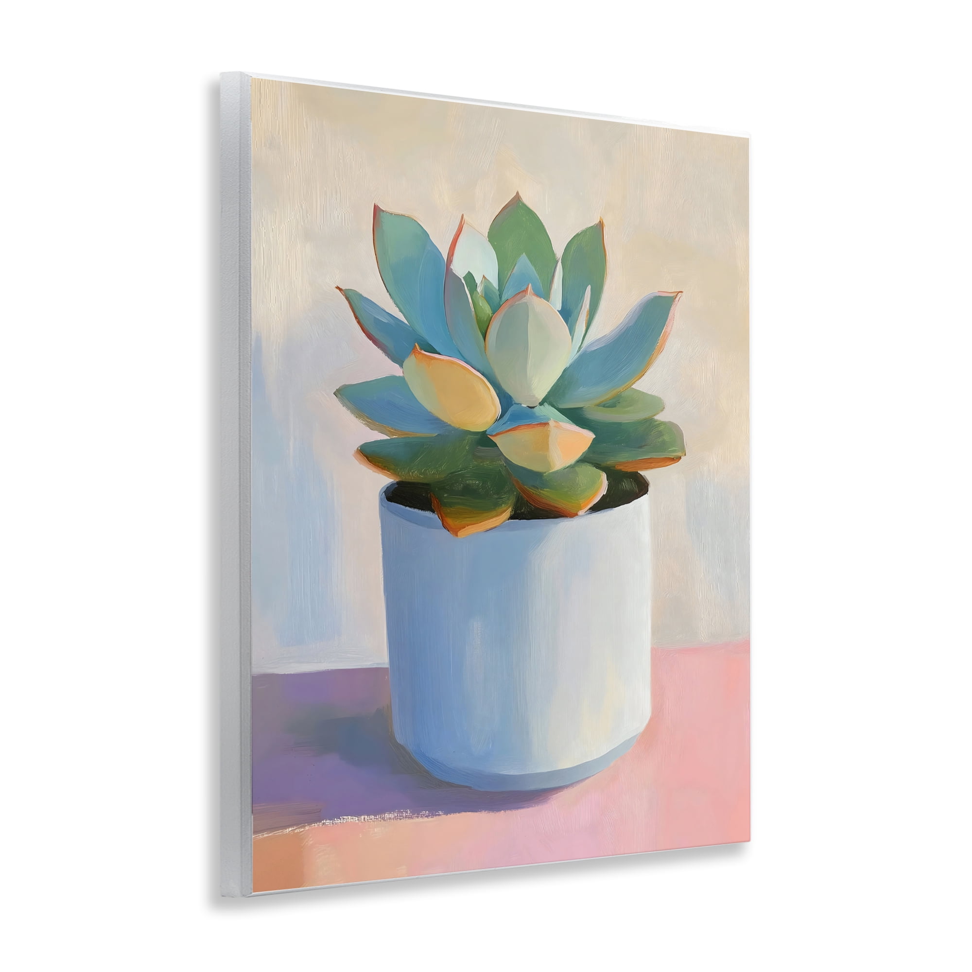 Stupell Industries Succulent Plant in White Pot Wall Plaque Art, design by The Prints Vibe