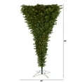thumbnail image 3 of Nearly Natural 8' Prelit LED Spruce Upside Down Artificial Christmas Tree with Bendable Branches, Green, 3 of 11