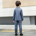 thumbnail image 5 of Bainana Boys Christmas Outfit Set Long Sleeve Solid Color Gentleman Suit 4 Pieces Matching Set Big Kids Fashion Party Wear, 5 of 8