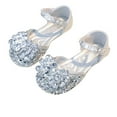 thumbnail image 1 of Liyamei Fashionable Rhinestone Shoes With Soft Soles For Little Girls Silver 13, 1 of 5