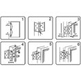 thumbnail image 4 of Bisagras de acero inoxidable de 4 piezas Bisagras a tope Bisagras a tope plegables Bisagras a tope Conectores Hardware de bricolaje para reparación de muebles de caja con tornillos - 55x88mm JFHHH pequeña, 4 of 5
